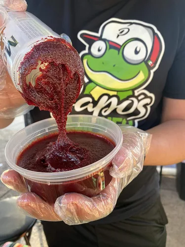Vista 6 de Sapo's Miches Chamoy Rim Dip - Salsa de caramelo de tamarindo para bebidas, micheladas y cócteles, 8 onzas (Mango)