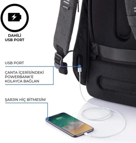 Vista 5 de XDDesign BOBBY HERO - Mochila antirrobo para computadora portátil, mochila de viaje aprobada para hombres y mujeres, Negro -, X-Grande, Mochila