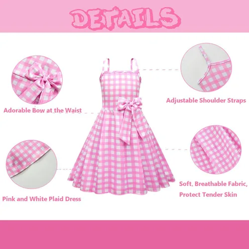 Vista 3 de CLASIVITY Lindo vestido de disfraz de muñeca para niñas con accesorios, 4-12 años