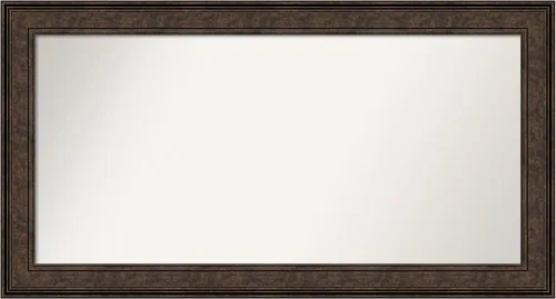 Vista 209 de Amanti Art Espejo de pared personalizado no biselado (25 x 25 pulgadas), marco de bronce acentuado, varios tamaños personalizados, espejo de baño