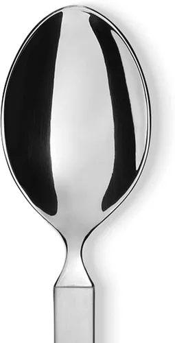 Vista 2 de Alessi Cuchara de mesa "Dry" de 7-1/2 pulgadas con mango satinado, juego de 6