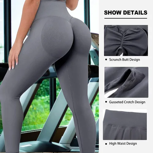 Vista 5 de JGS1996 Women Scrunch Butt Lifting Seamless Leggings Booty High Waisted Workout Yoga Pants