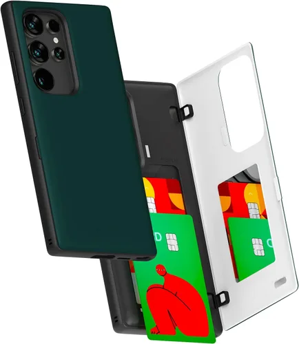 Vista 145 de GOOSPERY Funda tipo cartera para Samsung Galaxy S22 Ultra, [tarjetero] parachoques magnético de puerta con cierre automático, cubierta protectora