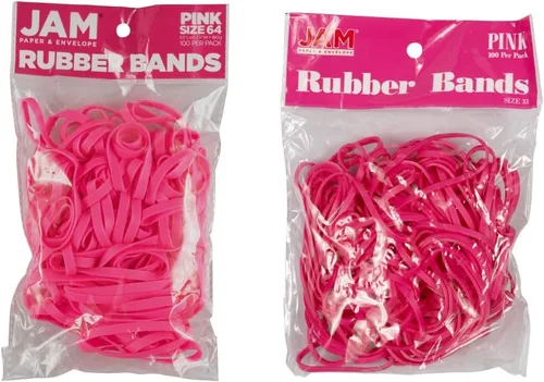Vista 23 de JAM PAPER Bandas de goma coloridas, tamaño 33, bandas elásticas blancas, 100/paquete Blanco