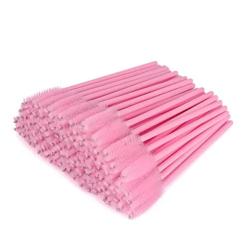 Vista 8 de G2PLUS 300 unidades de brochas desechables para rímel, kit de maquillaje con cepillo de pestañas de cristal, varillas ajustables para extensiones