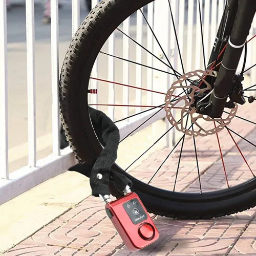 Vista 8 de Cerradura de cadena Bluetooth, cerradura de cadena antirrobo inteligente con control de aplicación iOS/Android para bicicleta, motocicleta y puerta
