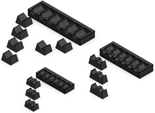 Vista 19 de MagAttach Organizadores de Extensión de Dados (1/2", Negro/Negro)