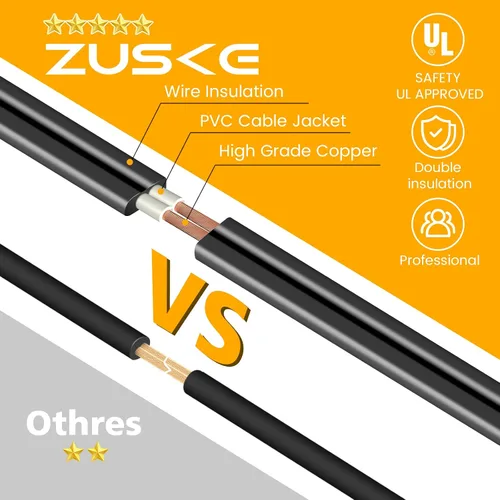 Vista 7 de Zuske Cadena de luces para exteriores de 25 pies, luces LED colgantes para patio con 12 bombillas inastillables, luces impermeables
