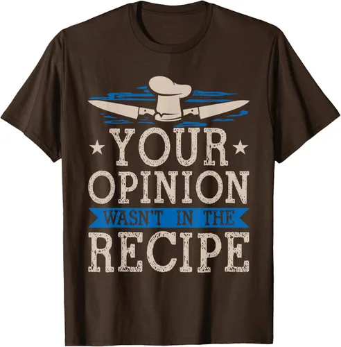 Vista 6 de Cooking Your Opinion Wasnot In The Recipe Chef Cook Baker - Camiseta, Negro, S