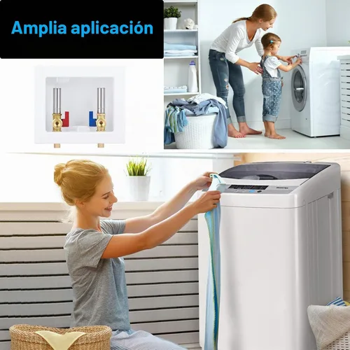 Vista 2 de Caja de salida de lavadora CPVC 1/2 pulgada con pararrayos de martillo de acero inoxidable, entrada 1/2 pulgada CPVC tubería de montaje x salida 3/4