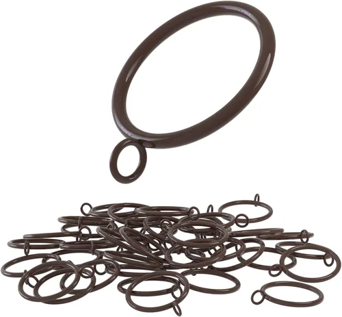 Vista 11 de 42 unidades de anillos de cortina de 1.5 pulgadas de metal con ojales deslizantes para cortinas y varillas, se ajusta a varillas de hasta 1 1/4