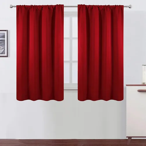 Vista 89 de LEMOMO Cortinas opacas de 42 x 54 pulgadas, juego de 2 paneles de cortinas con aislamiento térmico para oscurecer la habitación