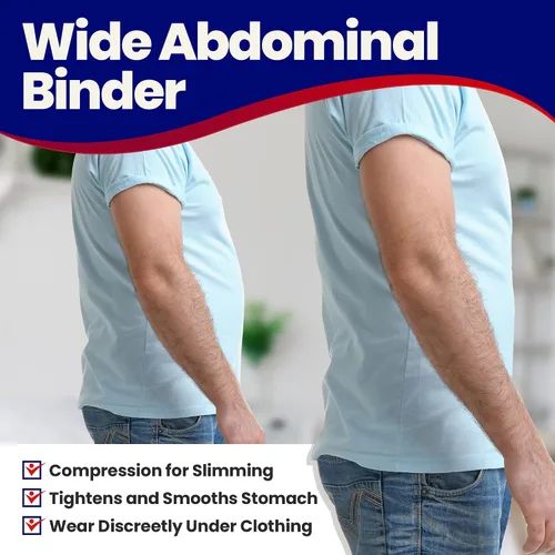 Vista 8 de ARMSTRONG AMERICA Faja abdominal ancha para el vientre XXL + banda posparto para el vientre y envoltura para el vientre, talla XL