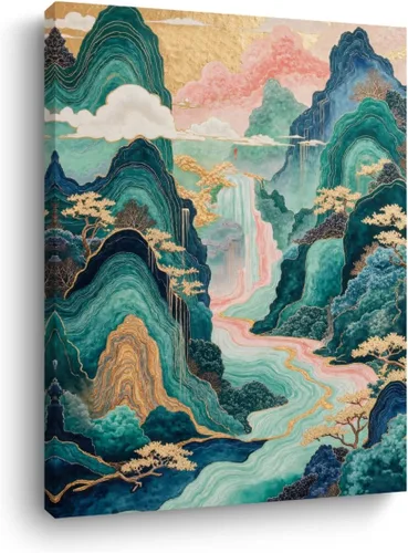 Vista 15 de Arte de pared de la costa de Italia, pintura de acuarela de paisaje natural, lienzo enmarcado decoración moderna del hogar, impresiones de limón