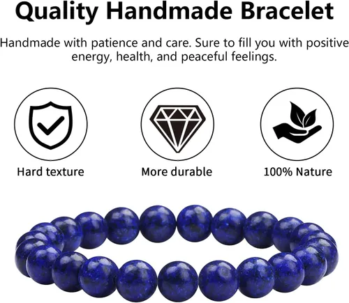 Vista 4 de GIEIWIW Healing Bracelet for Women Anxiety Crystal Bracelet Chakra Beaded Bracelets Calming Stretch Bracelet Rose Quartz Crystals Healing Stones
