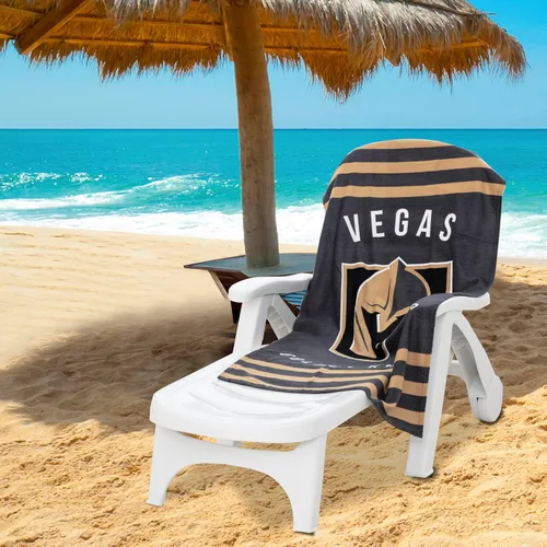 Vista 2 de Northwest NHL Vegas Golden Knights - Toalla de playa, 30 x 60 pulgadas, rayas