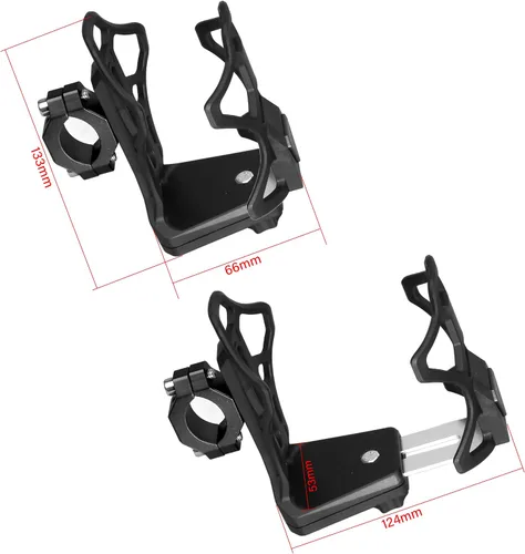 Vista 5 de Portavasos antirrobo para motocicleta, se adapta a botellas de 2.1 a 3.7 pulgadas de diámetro, tamaño ajustable extra grande para botella de agua