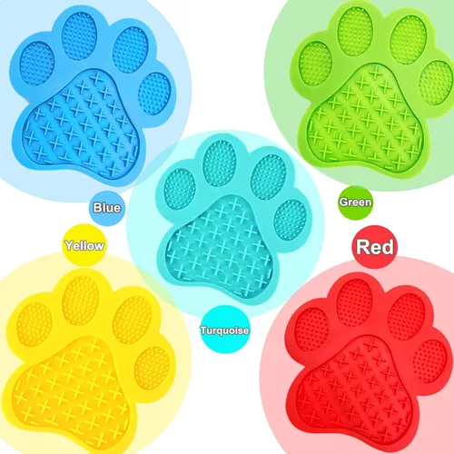 Vista 5 de Almohadilla para lamer perros, dispositivo de distracción de lavado de perros, tapete lindo para comer lento con súper succión para lamer Verde