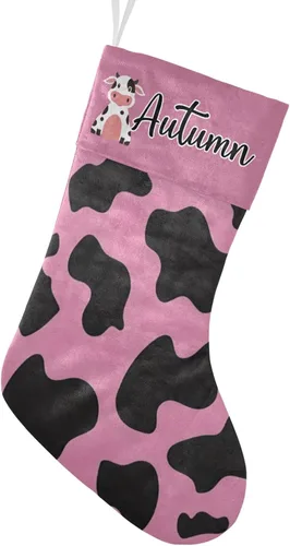 Vista 16 de Calcetines de Navidad con lindo panda verde personalizado con nombre, medias de Navidad personalizadas para la temporada de vacaciones familiares