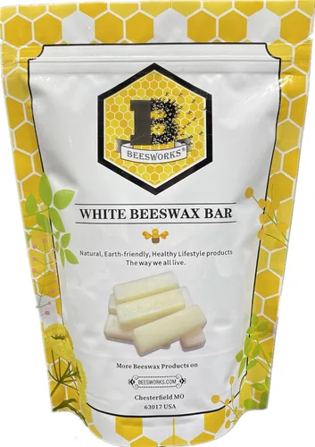 Vista 6 de Beesworks - Barra de cera de abejas amarilla de 450 g, calidad prémium de grado cosmético, multiuso, 2