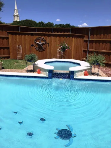 Vista 2 de Turtle Group Mosaico de cerámica para piscina (azul)