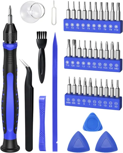 Vista 12 de ORIA Juego de destornilladores de precisión pequeños, mini kit de herramientas de reparación para teléfono, PC, computadora, laptop, Xbox