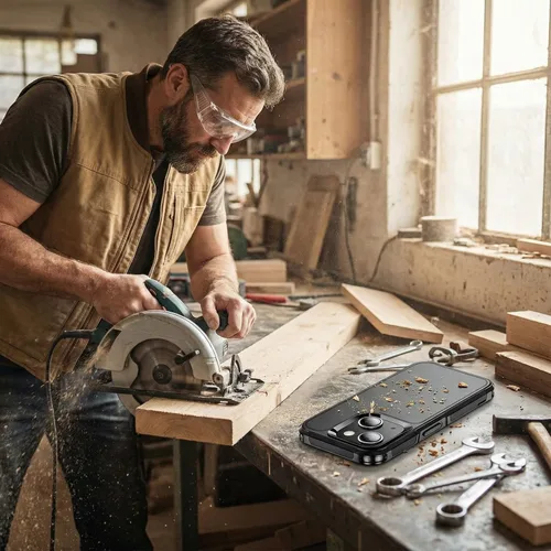 Vista 7 de Funda a prueba de golpes para iPhone 15, [Protección contra caídas de grado militar de 15 pies], con 2X [Protector de pantalla de vidrio templado]
