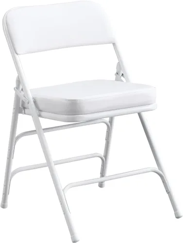 Vista 9 de BOOSDEN Sillas plegables acolchadas azules, silla plegable con cojín grueso