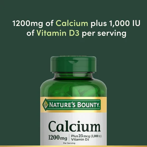 Vista 3 de Calcio 0,04 oz de Nature’s Bounty. Plus Vitamina D3., AUS-060, 1, 1