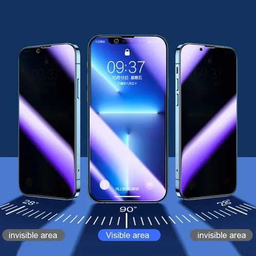 Vista 2 de 2 piezas de vidrio templado anti-azul de privacidad para iPhone XS Max/iPhone 11 Pro Max, película protectora de pantalla antiespía diseñada