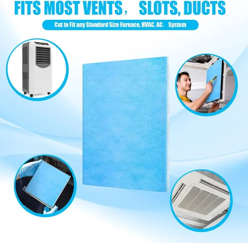 Vista 4 de Frienda 6 filtros de ventilación de aire reutilizables de 25 x 16 pulgadas, filtro de ventilación de HVAC lavable Merv 6, corte para adaptarse a