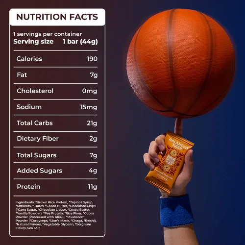 Vista 2 de Balanced Tiger Barras de proteínas veganas Barras de proteína a base de plantas con hongos funcionales – Melena de león, Shitake, Reishi y Maitake