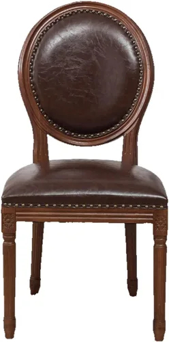 Vista 26 de Juego de sillas de comedor de madera 1/2/4, sillas de cocina tapizadas con asiento de cuero, silla de comedor rústica, silla lateral sin brazos