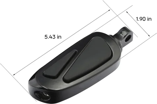 Vista 2 de TCT-MOTORPARTS Estriberas de pie para reposapiés estilo montaje macho de 0.433 in para Harley Touring Road King Glide Negro #01