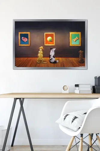 Vista 21 de Trends International Lucia Heffernan Art - Póster de pared de museo del perro, 22.375 x 34 pulgadas, versión enmarcada en negro Versión con marco