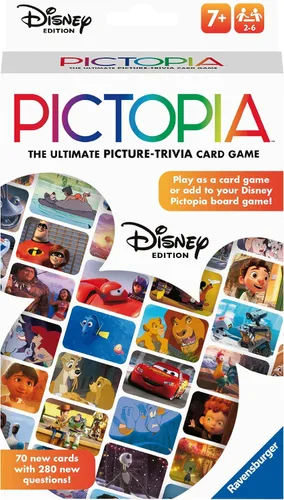 Vista 2 de Ravensburger Disney World of Disney Pictopia - Juego de cartas de viaje para niños y adultos, diversión educativa, tiempo de unión familiar, ideal