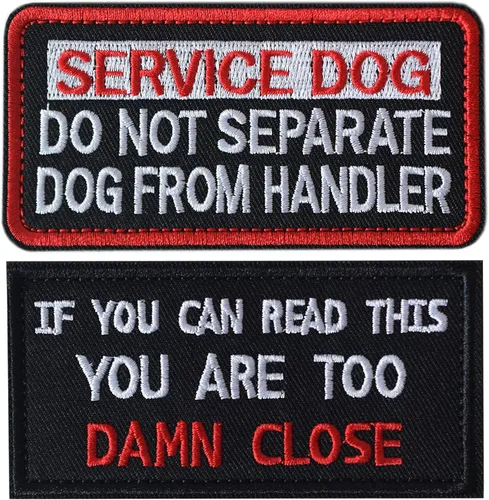 Vista 23 de 10 Piezas de Emblema de Servicio para Perros K9 "Por Favor No Me Acaricien" en Entrenamiento Sin Tocar Insignia Completa Bordada para Arnés de 1.