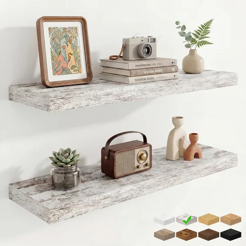Vista 82 de Marsmiles Estantes flotantes cuadrados para pared, 8 pulgadas de ancho x 8 pulgadas de profundidad x 1.25 pulgadas de alto, paquete de 3 estantes