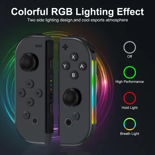 Vista 3 de JYELUK Replacement for Nintendo Switch Controller,Compatible with Switch Controllers With RGB LEDSupport Double VibrationWake-upScreenshot