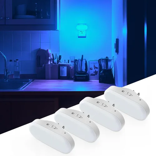 Vista 17 de DORESshop Luz nocturna roja, encendido/apagado automático, brillo ajustable de 0-100 LM, luz nocturna regulable con sensor de luz que se enchufa a