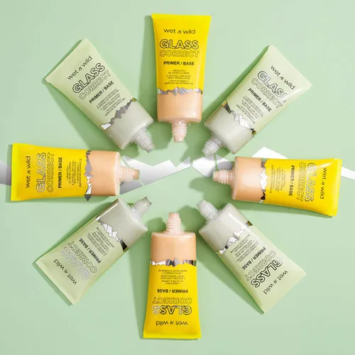Vista 13 de wet n wild Prime Focus Glass Skin Correct Primer, acabado de cristal brillante, amarillo