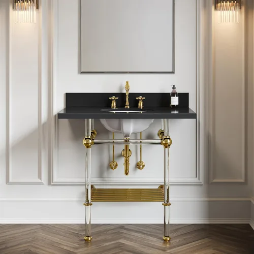 Vista 4 de Kingston Brass KB197 llave de baño amplia Heritage, KB1972AX Latón pulido