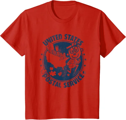 Vista 3 de USPS Camiseta Mr Zip US Postal Service, Gris Gris Oscuro