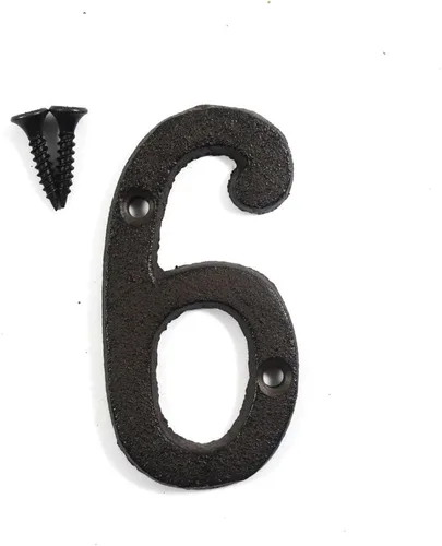 Vista 34 de Letras del abecedario de 3" en metal de hierro fundido decorativas, estilo clásico, para colgar letreros de pared, dirección, nombre, letrero