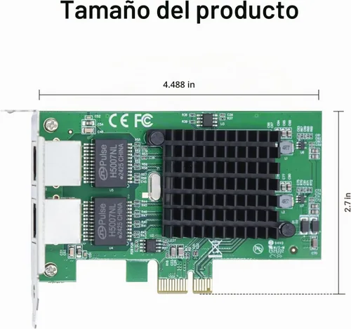 Vista 4 de 10Gtek Adaptador de red Gigabit Ethernet PCIe RJ45, comparado con Intel