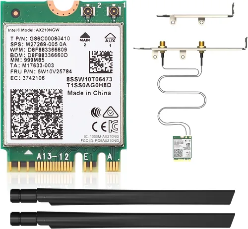 Vista 7 de EDUP® AX210NGW Tarjeta WiFi 6E Tarjeta de red Wi-Fi 6E 6G/ 5G/ 2.4GHz M.2