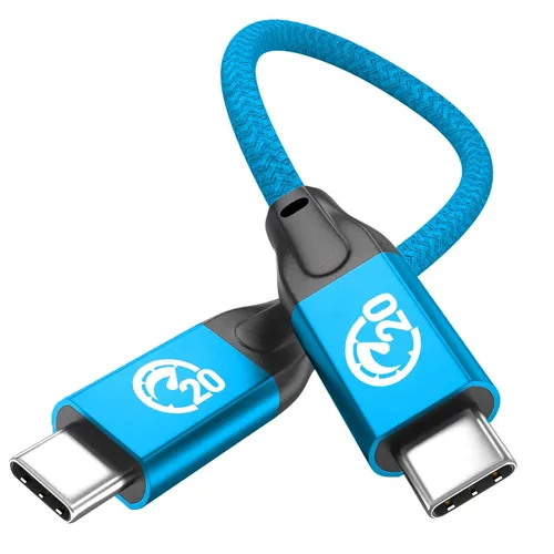 Vista 9 de UseBean Cable USB C a USB C de 100 W, 0.6 pies, USB 3.2 Gen 2X2 20 Gbps de transferencia de datos tipo C, cable de carga PD de carga rápida, cable