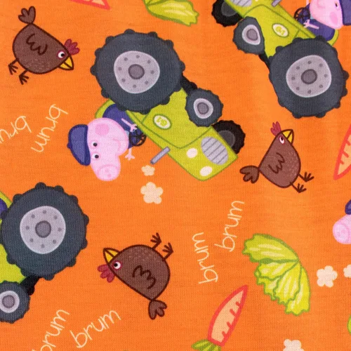 Vista 8 de Peppa Pig Conjunto de pijama de manga larga para niños de George Pig Tractor Farm