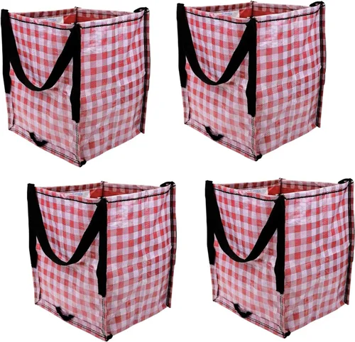 Vista 25 de DURASACK Bolsa de Almacenamiento de Servicio Pesado con Cremallera Superior de 22 Galones, Bolsa de Mudanza de Polipropileno Tejido Resistente Combo