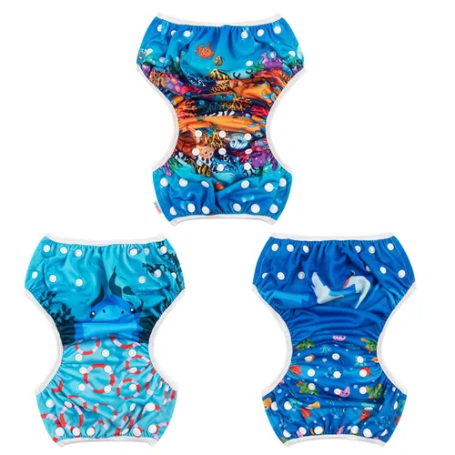 Vista 19 de ALVABABY - Pañales de natación (2 unidades, reutilizables)